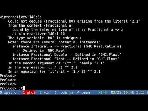 power calculation in python haskell javascript  2 ** 3 = 8