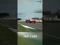 Car Escapes Tire Barrier After Off-Road Mishap