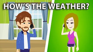 Weather & Time - English Conversation Dialogues - Beginner Intermediate Level