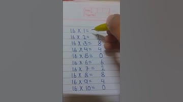 table trick of 16 #maths #mathstricks