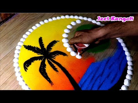 Dussehra aur Diwali special easy rangoli design by Jeet.
