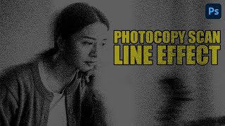 Scan Line Photocopy Effect in Photoshop