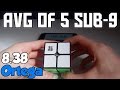 8.38 : AVG of 5 Sub-9 2x2x2 Rubik&#39;s Cube FR