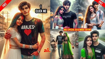 Happy holi ai photo editing 😱🤫 | happy holi ai image kaise banaye | bing image creator #viral #ai