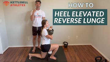 Kettlebell Front Rack Reverse Lunge - Heel Elevated | Kettlebell Athletes