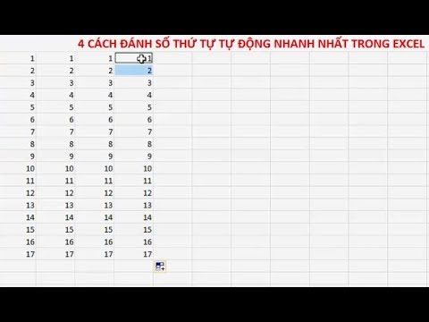 Video: Cách đánh Số Trong Excel