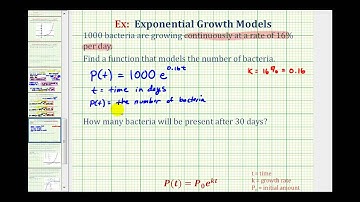 Exponential Function Application (y=ae^(kt)) - Bacteria Growth