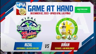 2023 MPVA Season - December 2, 2023 - Quarterfinals - 2 Rizal vs. 7 Biñan