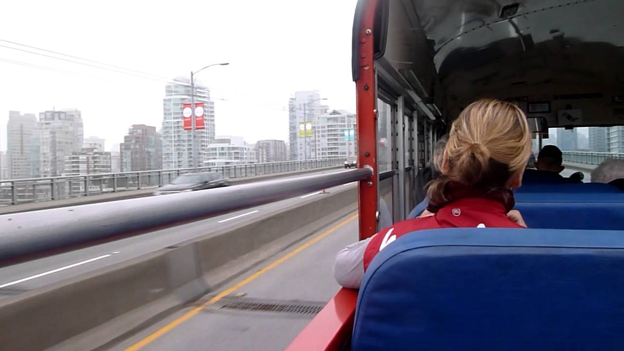 2013 09 04 Big Bus Part 15 4th ave to  the bus loop and over  Granville Street Bridge