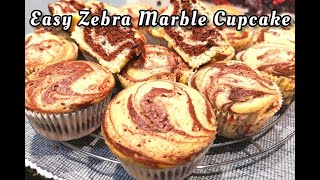 Super Easy and Spongy Soft Zebra Marble Cupcake / Must have to try screenshot 2