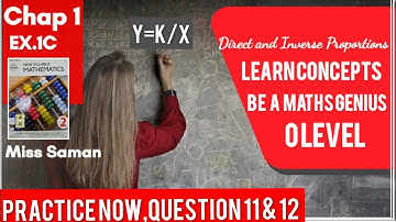 Mathematics 8th grade|Chap.1(Ex.1c) |Inverse Proportion, (y=k/x) part 4| Knowledge Academy Teams