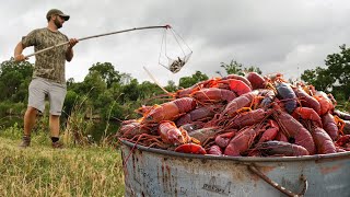 Catching CRAWFISH the OLD SCHOOL Way (Catch and Cook)