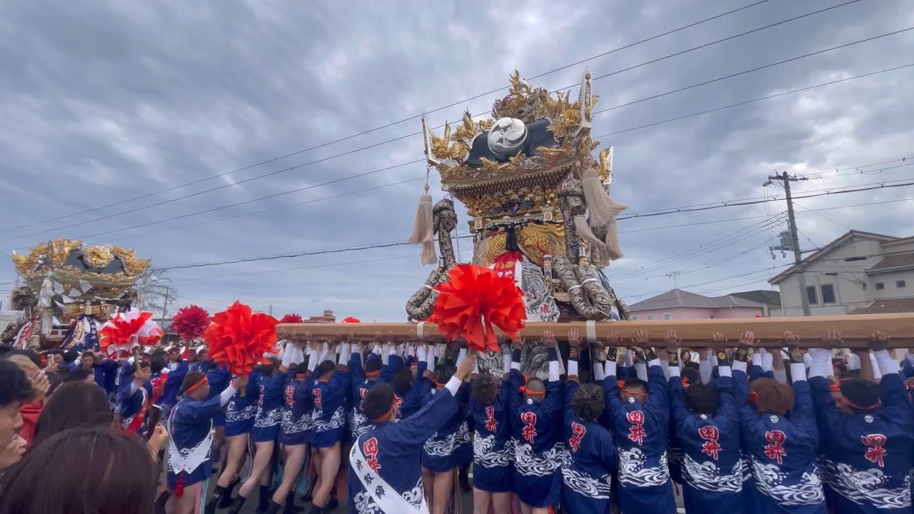 令和7年10月21日魚吹八幡神社宵宮宮田大橋練り
