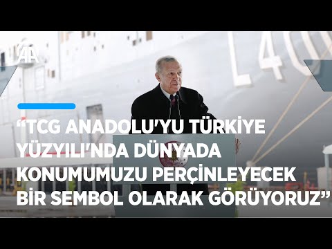 Cumhurbaşkanı Erdoğan Tuzla TCG Anadolu Gemisi Teslim Töreni'nde konuştu