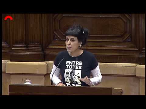 Anna Gabriel al ple del Parlament 10/10/2017