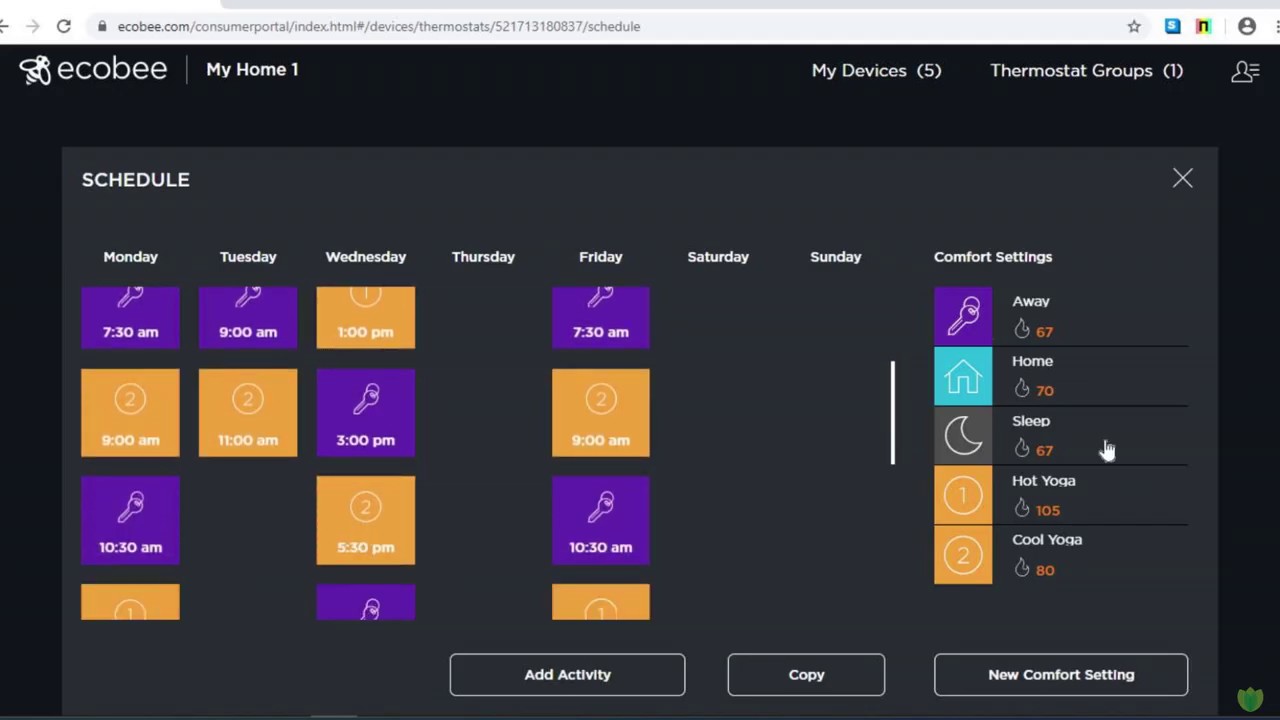 how-to-program-your-ecobee-smart-thermostat-for-hot-yoga-youtube