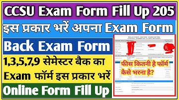 CCSU back exam form fill 2025 | CCSU exam form fill 2025 | CCS back exam form Kaise bhare | ccsu 
