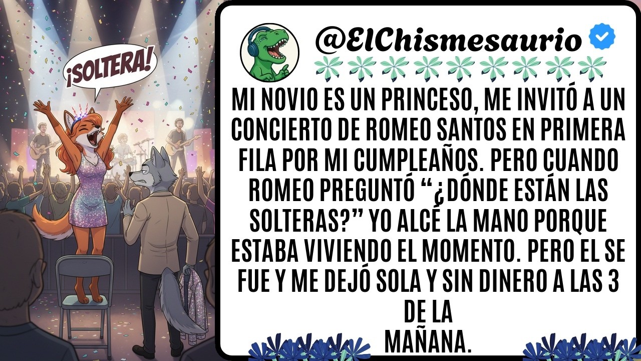 Mi novio es un princeso, me invitó a un concierto de Romeo Santos en primera fila por mi cumpleaños