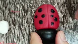 Ladybug fondant cake topper making | ladybird cake topper tutorial