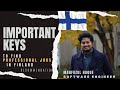 What are the most important keys to get a professional job in finland 