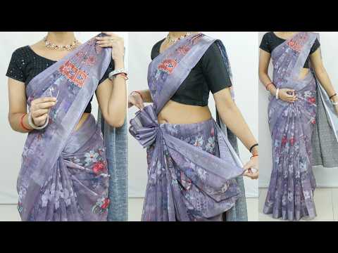 1 Tips to Drape a Stiff Cotton Saree Perfectly Every Time | How to Look Slim in a Puffy Cotton Saree