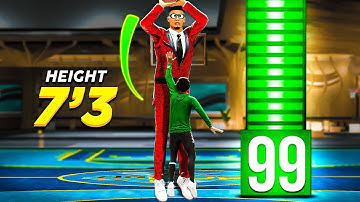 I Used a 7’3 BUILD But with a 99 3PT RATING in NBA 2K23..