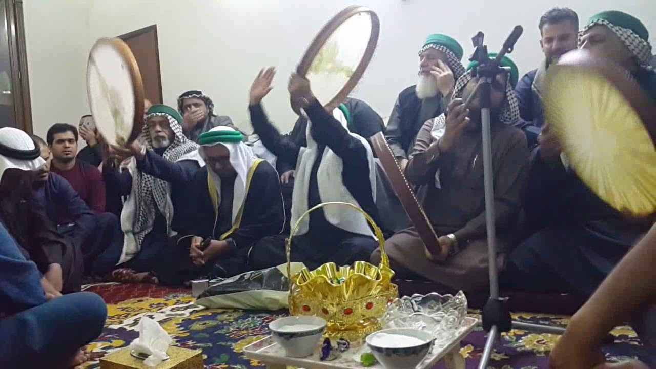 المداح والحادي سيد خالد المشهداني ابن السادة الملالي في تكية سيد علي المشهداني في الدورة