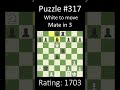 Daily chess puzzle no317 shorts