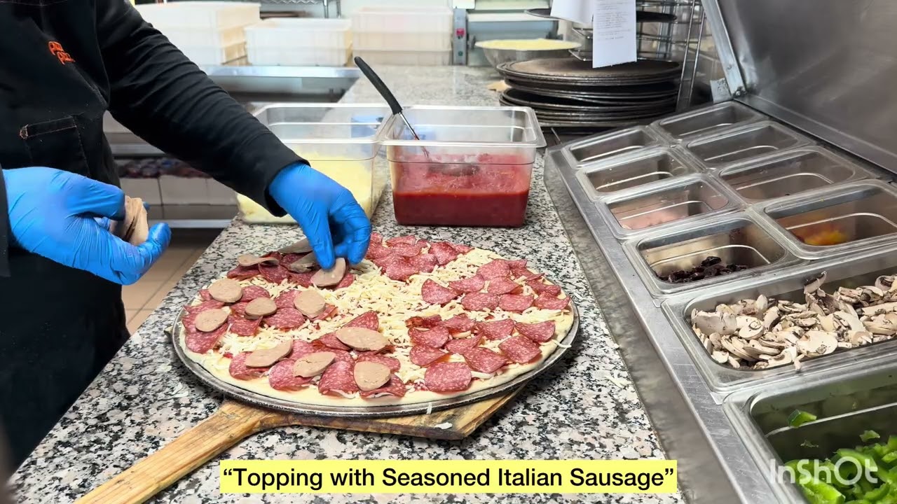 Making 2 Pizza Flavors on One Tray 🍕 | Meat Lovers vs Super Slice | Pizza Vlog #2