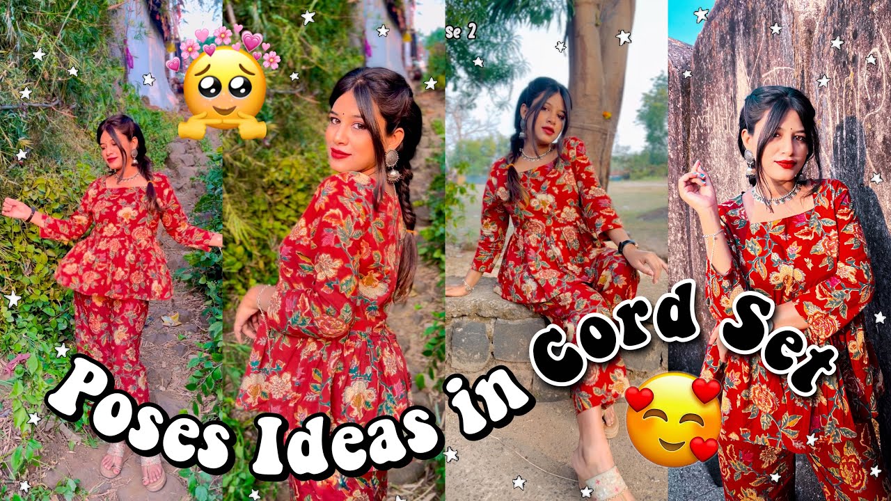 How to Pose in Cord Set 🥰 | Photo Pose ideas for girls ♥️ | Poses in ...