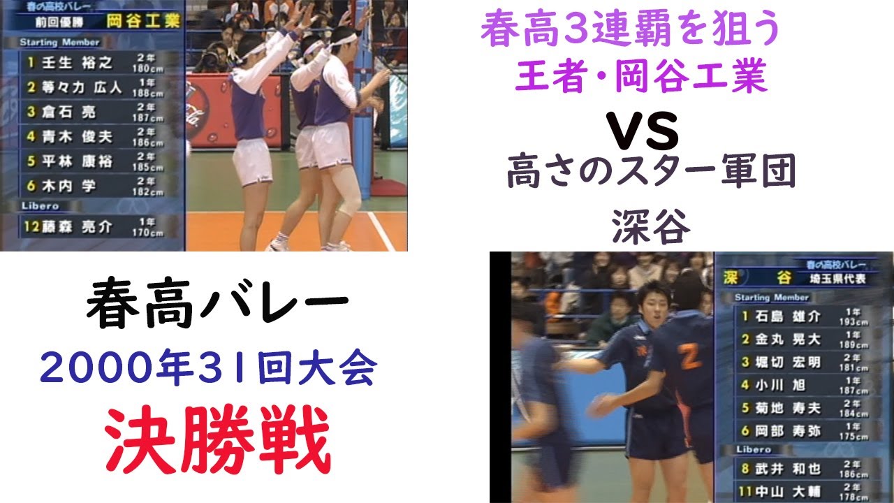 岡谷工業vs深谷　決勝　2000年　31回大会　