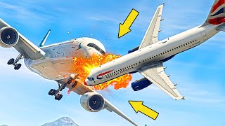 Airbus A320 Crashes MidAir With GIANT Airplane | GTA 5