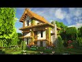 Minecraft: How To Build A Survival Starter House Tutorial (Cute Cottage) Relaxing ASMR.