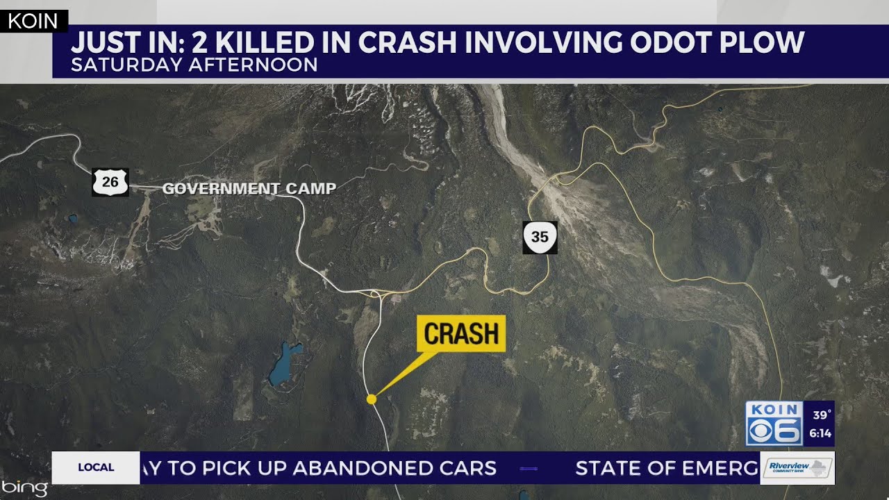 2 die, 4 hurt when Subaru, ODOT snowplow collide on Hwy 26 - YouTube