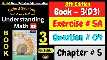 Exercise 5A Question 4 | Chapter 5 | Book 3 Math | Coordinate Geometry | 8th Edition Math