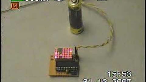 Scrolling 5x7 text on pic microcontroller 16f84a