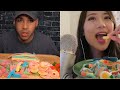 (ASMR) GUMMY CANDY MUKBANG | Collab With HAILEE ASMR | (Story Time) Interesting Part Time Jobs