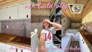 finishing up the van build electrical overview, door panels, backsplash