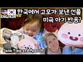 한국에서 온 어피치 선물 미국아기 반응, 미국생활vlog /국제커플/미국 일상 브이로그/외국에서 살기/외국 브이로그, 미국엄마와 아기/ 미국인와이프 한미국제커플 한국아빠미국엄마