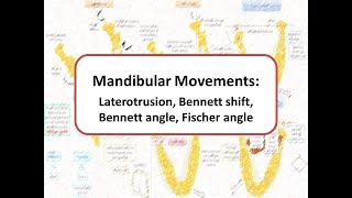 Lateral movements of the mandible: Laterotrusion, Bennett movement, Bennett angle, Fischer angle