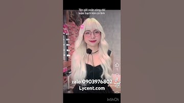 Tóc giả xoăn sóng dài layer bạch kim cá tính - zalo 0903976802 - Lycent.com