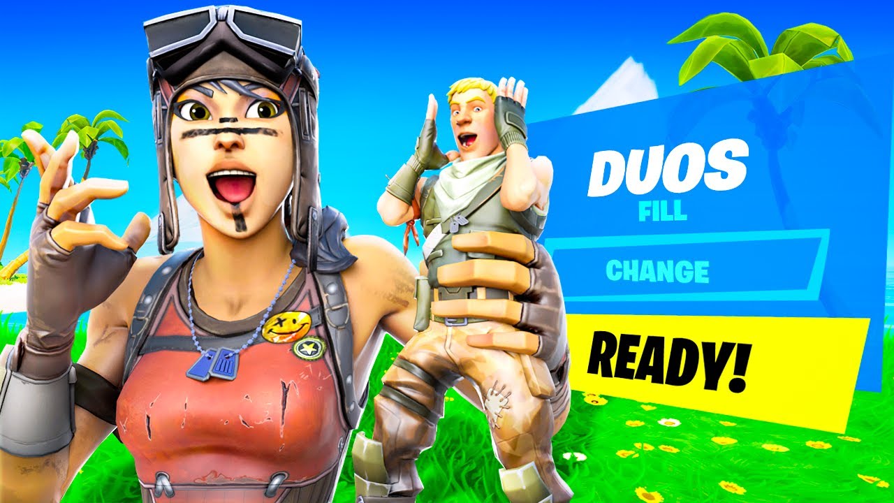 Surprising Random DUOS With Renegade Raider Then GIFTING Them SKINS In Fortnite... 