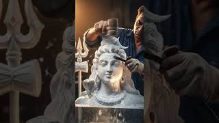 Lord Shiva Ice Cube Sculpture Making | Relaxing Art Video