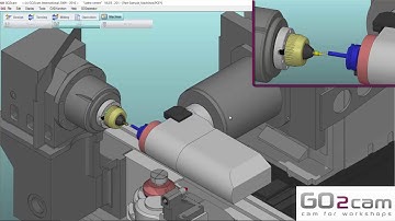 GO2cam - Turning and Milling - Turn-Mill simulation with complete MTE