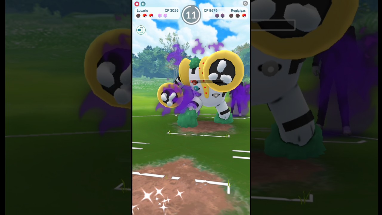 1 pokemon VS Team Rocket Boss Giovanni Shadow Regigigas In Pokemon Go | 