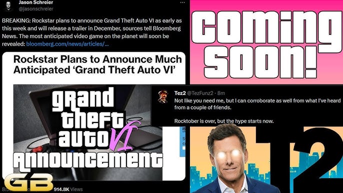 Grand Theft Auto 6 Trailer Release Date and Time Announced - Bloomberg