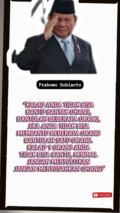 Bantulah Orang Yang Kesulitan dengan Tulus Ikhlas#prabowo #quotes #short #shorts #fyp #shortsfeed