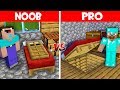 Minecraft NOOB vs PRO: NOOB FOUND HIDDEN HOUSE IN BED! SECRET BASE UNDER BED?! (Animation)