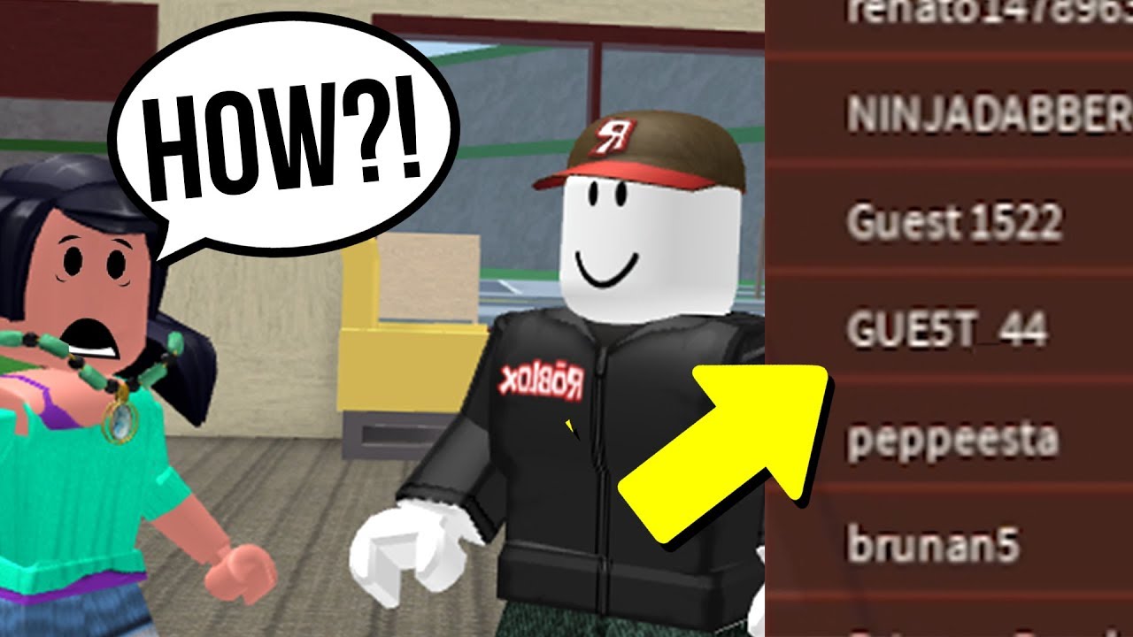 How To Troll As A Fake Guest Scare People Youtube - they think im a hacker trolling as guest roblox adopt and