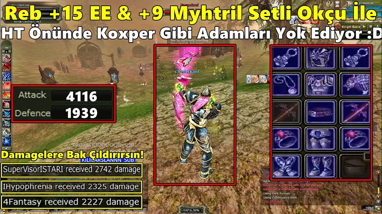 Chemikant - Sirius'da +15 Reb EE & +9 Myhtril Setli Okçu Charıyla PK'ya Çıkıyor! | Knight Online